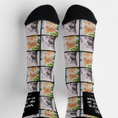 Beste Cat Mama Custom Pet Foto Collage Socken (Oben)