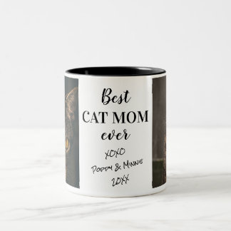 Beste Cat Mama Eher Personalisierte Fotos Zweifarbige Tasse
