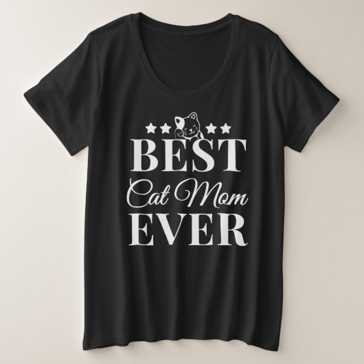 Beste Cat Mama Ever - Cat Mama Große Größe T-Shirt (Design vorne)