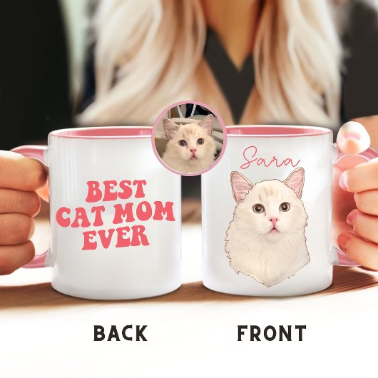 Beste Cat Mama Ever Cat Personalisiertes Weihnacht Tasse