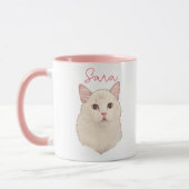 Beste Cat Mama Ever Cat Personalisiertes Weihnacht Tasse (Links)