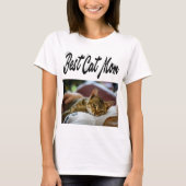 Beste Cat Mama Foto Schwarzer T - Shirt (Vorderseite)