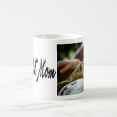 Beste Cat Mama Foto Schwarzer Text Kaffeetasse (Mittel)