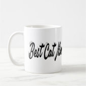 Beste Cat Mama Foto Schwarzer Text Kaffeetasse (Links)