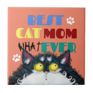 Beste Cat Mama je   Albern Cat Lovers Funny Fliese