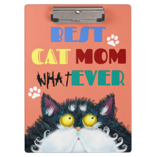 Beste Cat Mama je   Albern Cat Lovers Funny Klemmbrett