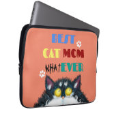 Beste Cat Mama je | Albern Cat Lovers Funny Laptopschutzhülle (Vorne Rechts)