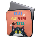 Beste Cat Mama je | Albern Cat Lovers Funny Laptopschutzhülle (Vorderseite Links)