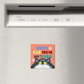 Beste Cat Mama je | Albern Cat Lovers Funny Magnet (In Situ (Geschirrspüler))