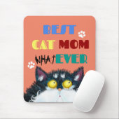 Beste Cat Mama je | Albern Cat Lovers Funny Mousepad (Mit Mouse)
