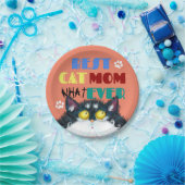 Beste Cat Mama je | Albern Cat Lovers Funny Pappteller (Party)
