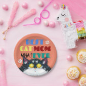 Beste Cat Mama je | Albern Cat Lovers Funny Pappteller (Party)