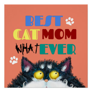 Beste Cat Mama je   Albern Cat Lovers Funny Poster