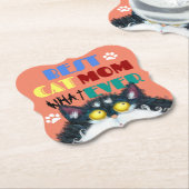 Beste Cat Mama je | Albern Cat Lovers Funny Untersetzer (angewinkelt)