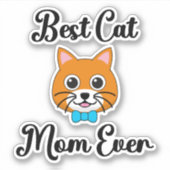 Beste Cat Mama je Aufkleber (Vorderseite)