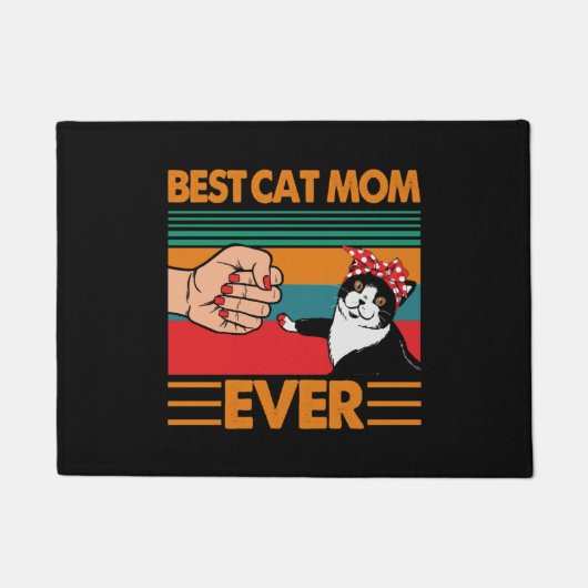Beste Cat Mama je Bandana Fußmatte (Vorderseite)