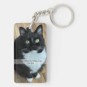 Beste Cat-Mama je benutzerdefinierter Foto- und Te Schlüsselanhänger (Rückseite)