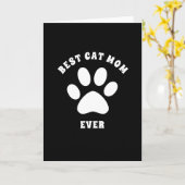 Beste Cat-Mama je benutzerdefinierter Text Persona Karte (Gelbe Blume)