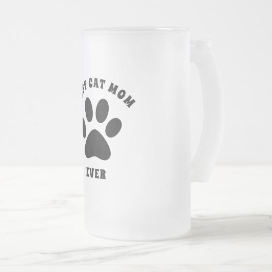 Beste Cat-Mama je benutzerdefinierter Text Persona Mattglas Bierglas (VorderseiteRechts)