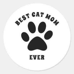 Beste Cat-Mama je benutzerdefinierter Text Persona Runder Aufkleber