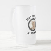 Beste Cat-Mama je benutzerdefiniertes Foto Persona Mattglas Bierglas (Vorderseite Links)