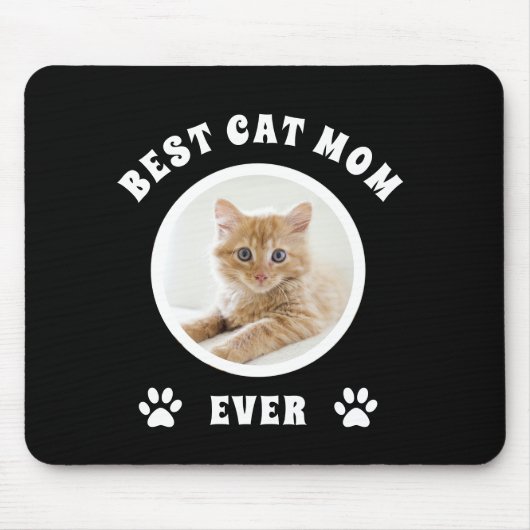 Beste Cat-Mama je benutzerdefiniertes Foto Persona Mousepad (Vorne)