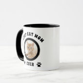 Beste Cat-Mama je benutzerdefiniertes Foto Persona Tasse (Vorderseite Links)