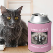 Beste Cat Mama je benutzerdefiniertes Foto Rosa Dosenkühler