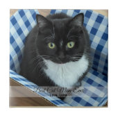 Beste Cat-Mama je benutzerdefiniertes Foto und Tex Fliese (Vorderseite)