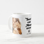 Beste Cat-Mama je benutzerdefiniertes Foto und Tex Kaffeetasse (Vorderseite Links)
