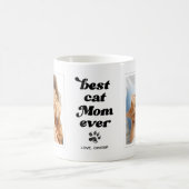 Beste Cat-Mama je benutzerdefiniertes Foto und Tex Kaffeetasse (Mittel)
