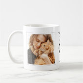 Beste Cat-Mama je benutzerdefiniertes Foto und Tex Kaffeetasse (Links)