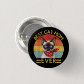 Beste Cat Mama je Button (Vorne & Hinten)