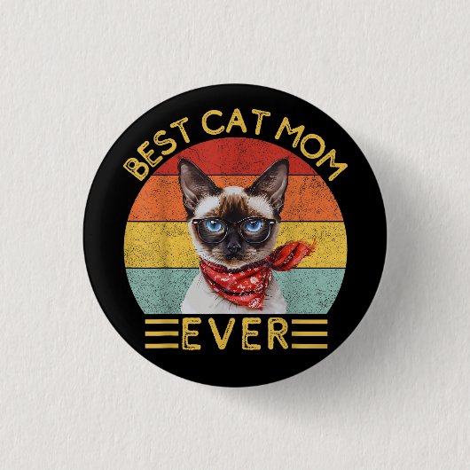 Beste Cat Mama je Button (Vorderseite)
