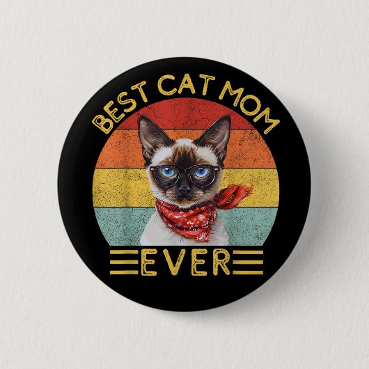 Beste Cat Mama je Button (Vorderseite)