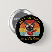 Beste Cat Mama je Button (Vorne & Hinten)