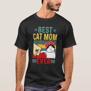Beste Cat Mama je Cat Mama Mütter Tag Vintag T-Shirt