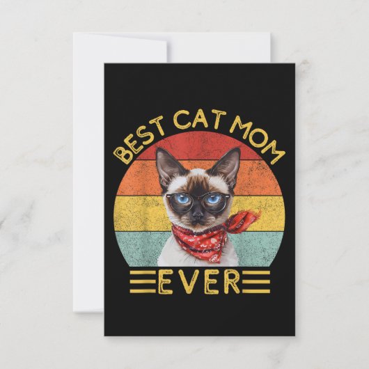 Beste Cat Mama je Dankeskarte (Vorderseite)