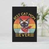 Beste Cat Mama je Dankeskarte (Stehend Vorderseite)