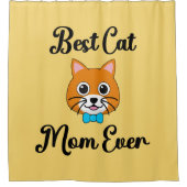 Beste Cat Mama je Duschvorhang (Vorderseite)
