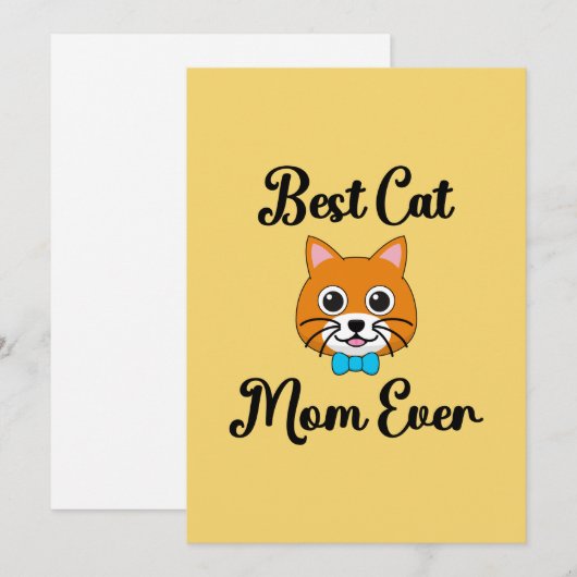 Beste Cat Mama je Feiertagskarte (Vorne/Hinten)