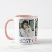 Beste Cat Mama je Foto Collage Pet Kaffeemaschine  Tasse (Links)