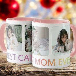 Beste Cat Mama je Foto Collage Pet Kaffeemaschine  Tasse