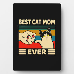 Beste Cat Mama je Frauen Vintager Bump Fit Fotoplatte