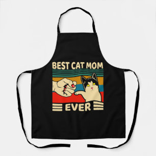 Beste Cat Mama je Frauen Vintager Bump Fit Schürze