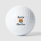 Beste Cat Mama je Golfball (Vorderseite)