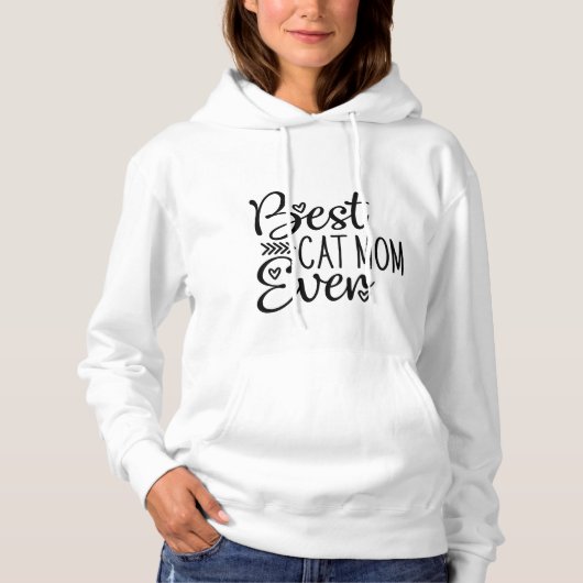 Beste Cat Mama je Hoodie (Vorderseite)