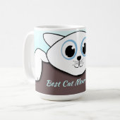 Beste Cat Mama je Kaffee Tasse (Vorderseite Links)