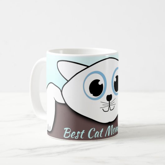 Beste Cat Mama je Kaffeetasse (Vorderseite Links)