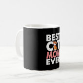 Beste Cat Mama je Kaffeetasse (Vorderseite Links)